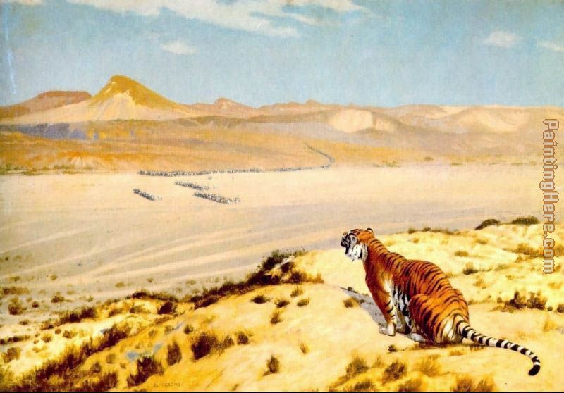 Tiger On The Watch painting - Jean-Leon Gerome Tiger On The Watch art painting